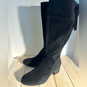 Women’s Naturalizer Kaitlyn Black suede Over the Knee Boots SZ 11 M (wide calf)
